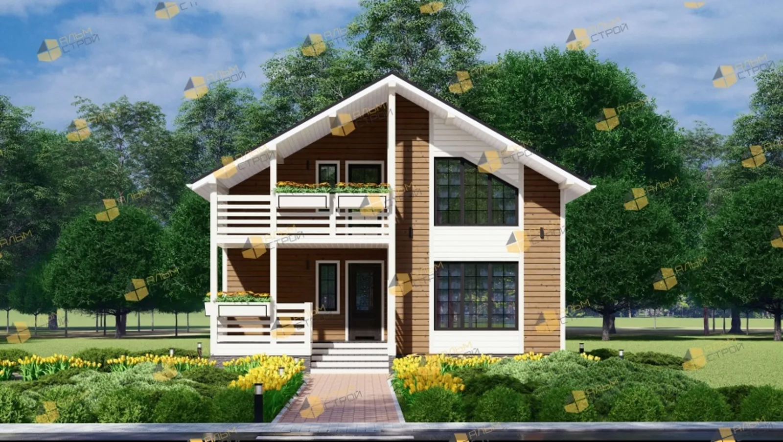 Коттедж с мансардой "Аврора 2"