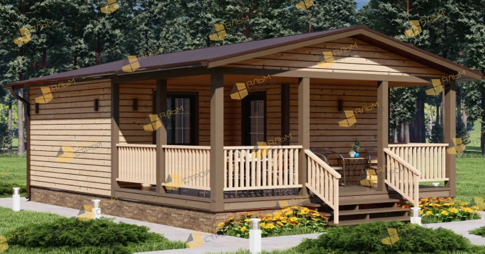 Одноэтажный дачный "Беседа"