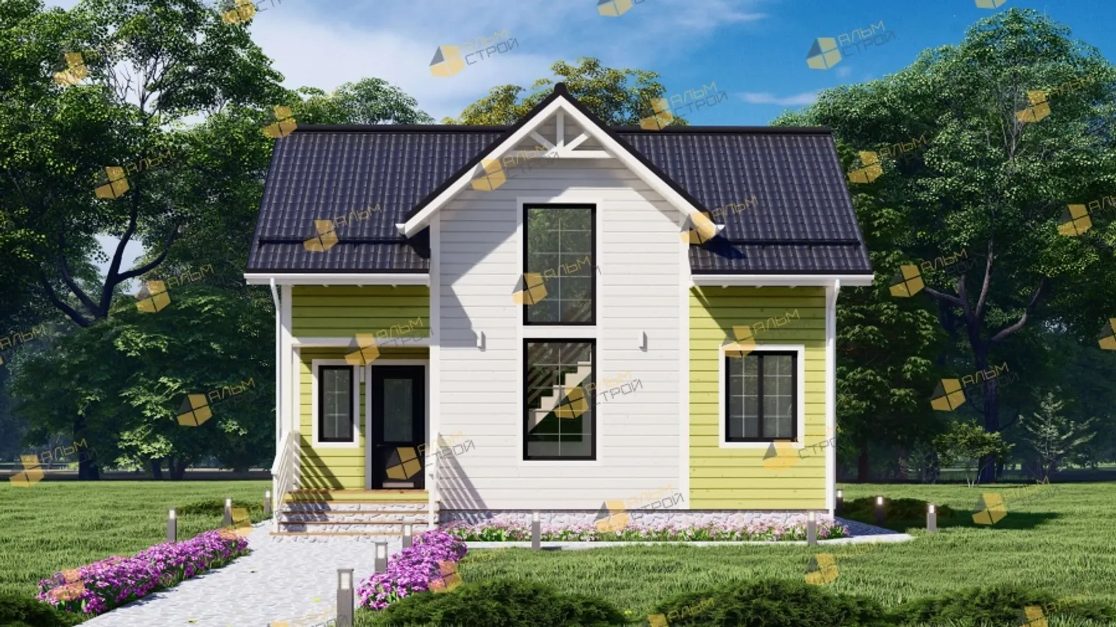 Коттедж с мансардой "Феникс 2К"