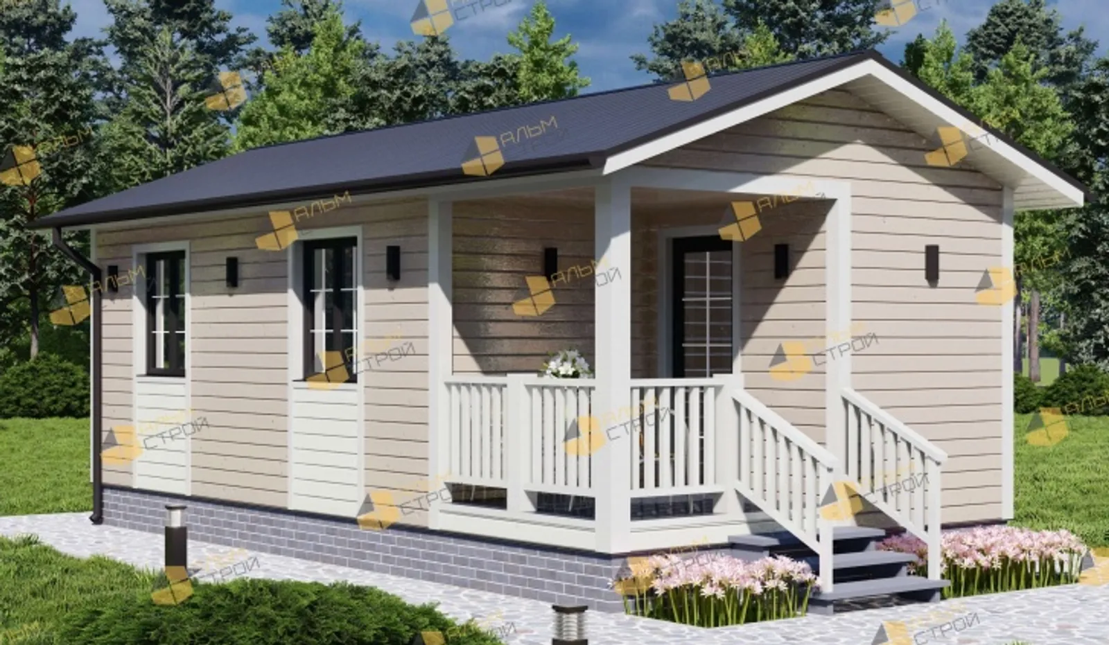 Одноэтажный дачный "Финский"