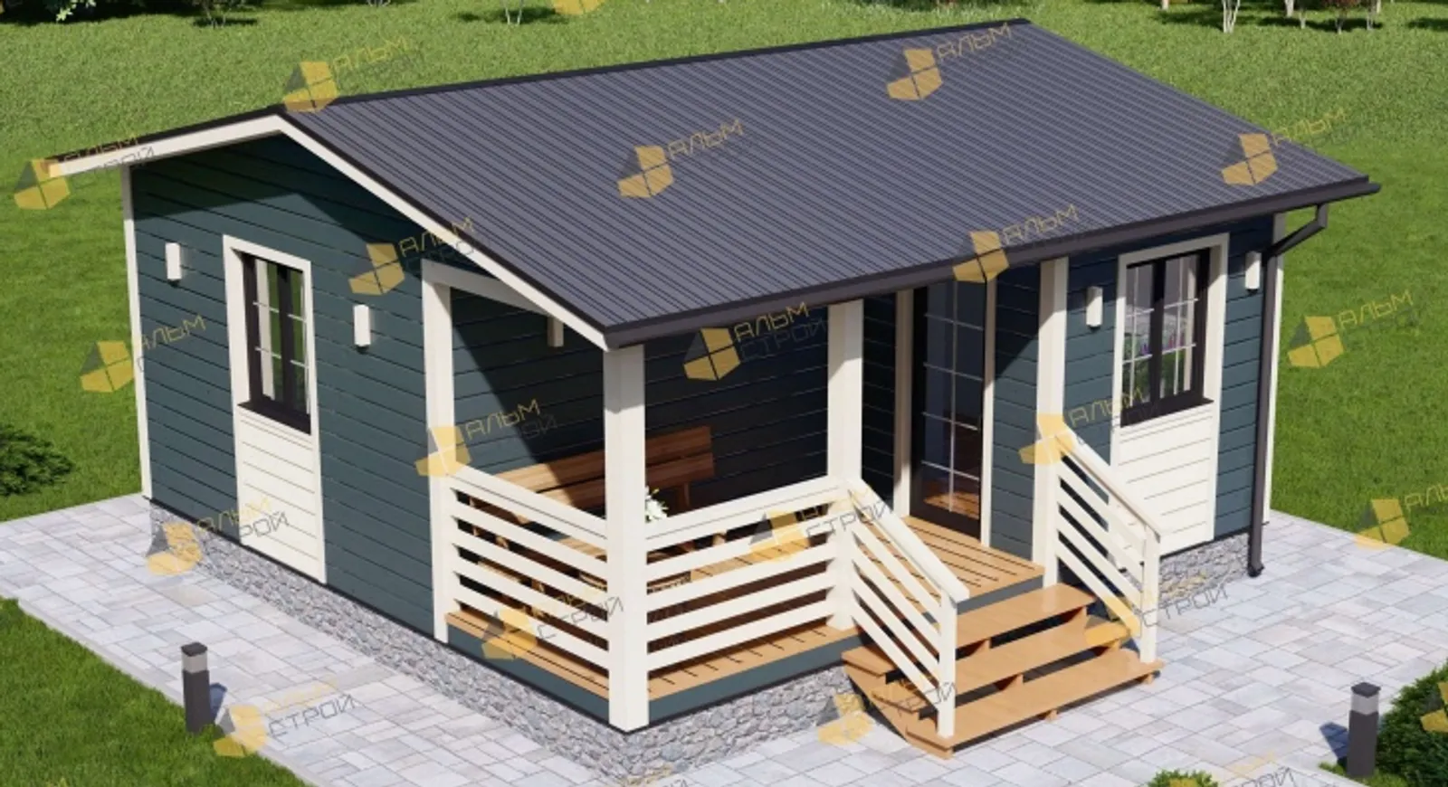 Одноэтажный дачный "Фрегат"