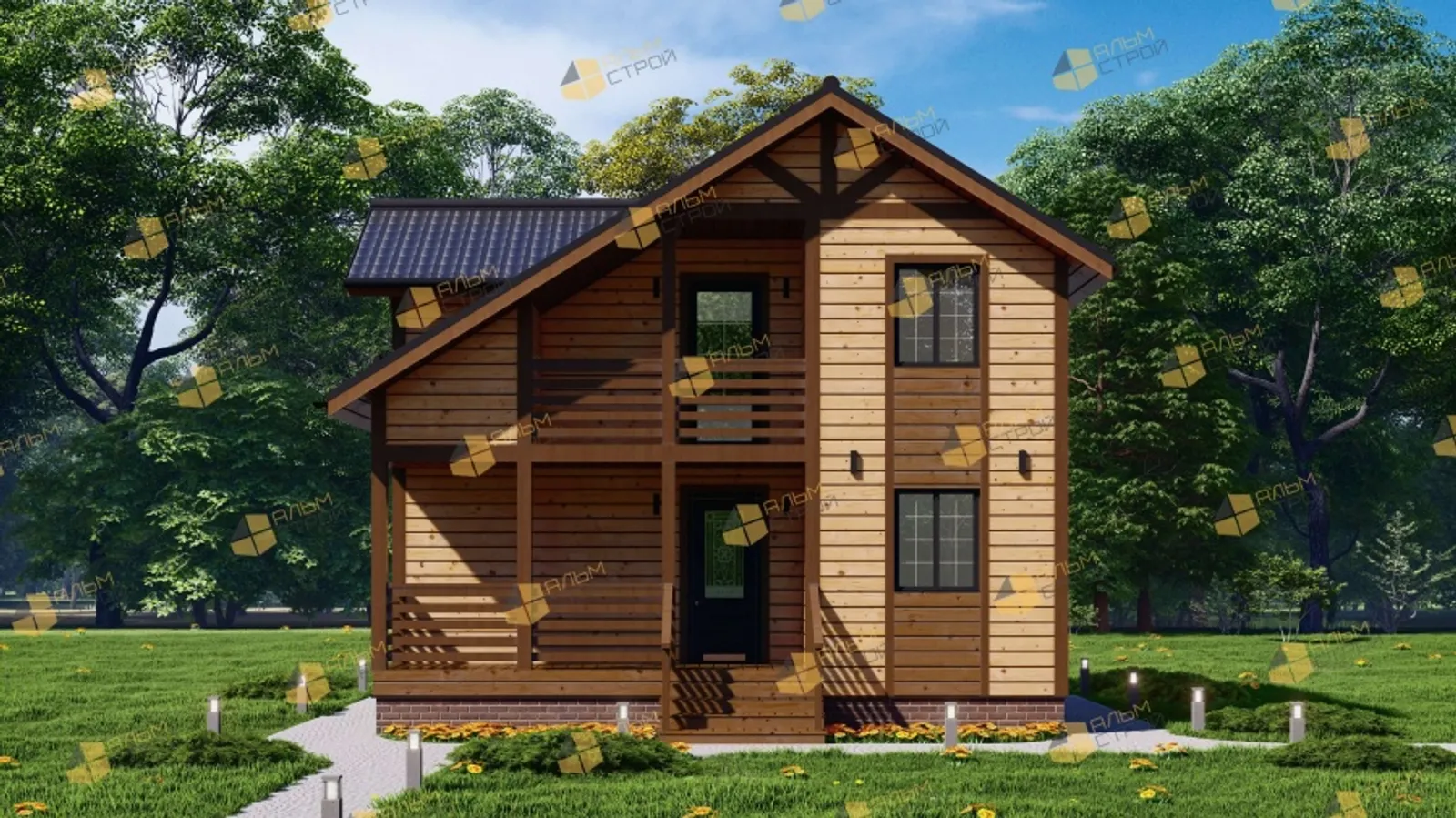 Коттедж с мансардой "Канцлер"