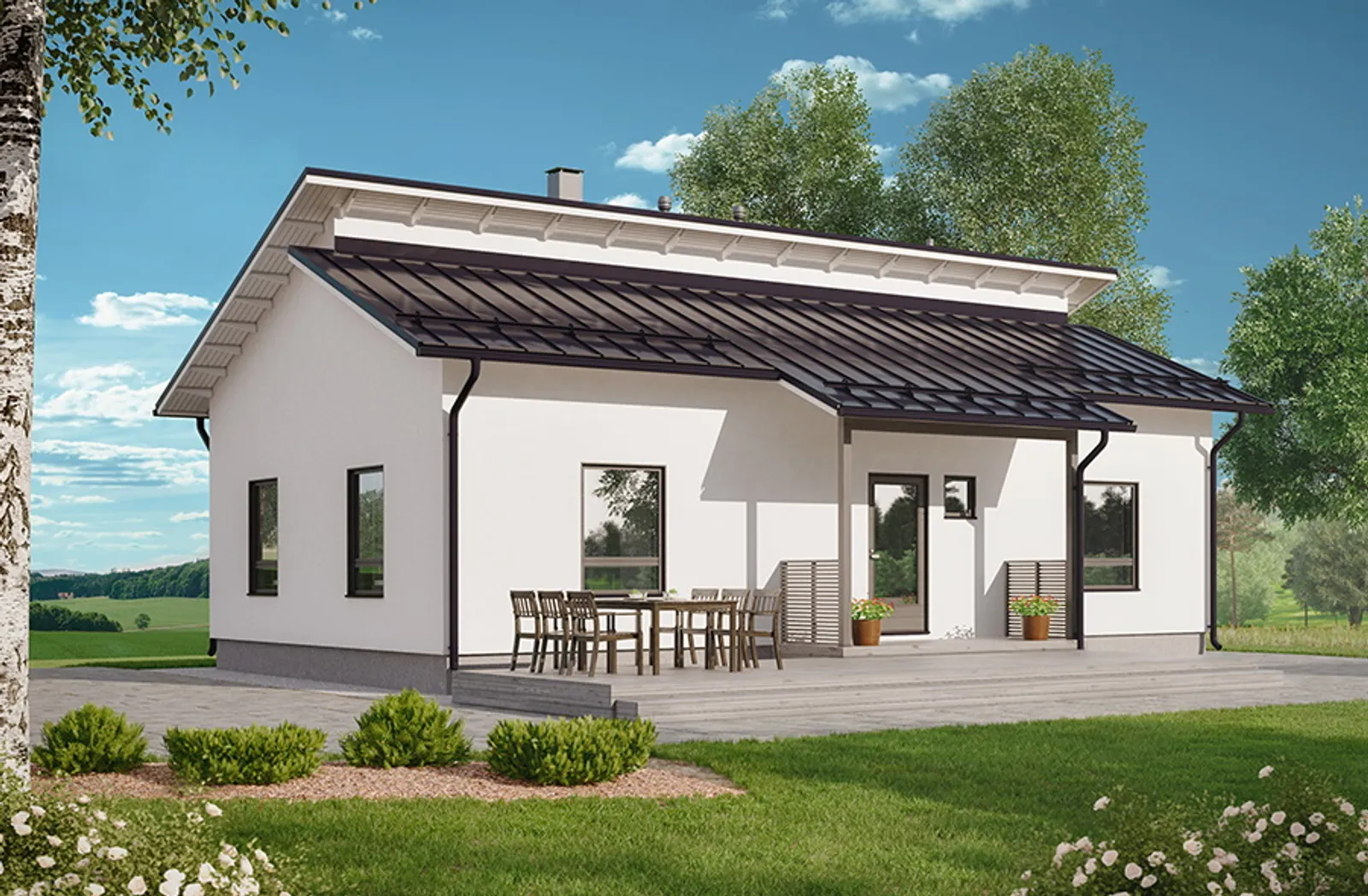 Одноэтажный дачный "Карелия"