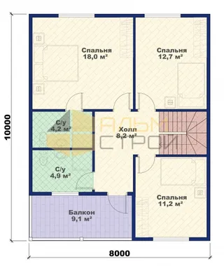 Коттедж с мансардой "Кашира"