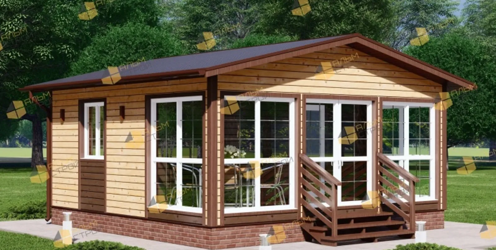 Одноэтажный дачный "Оптима"