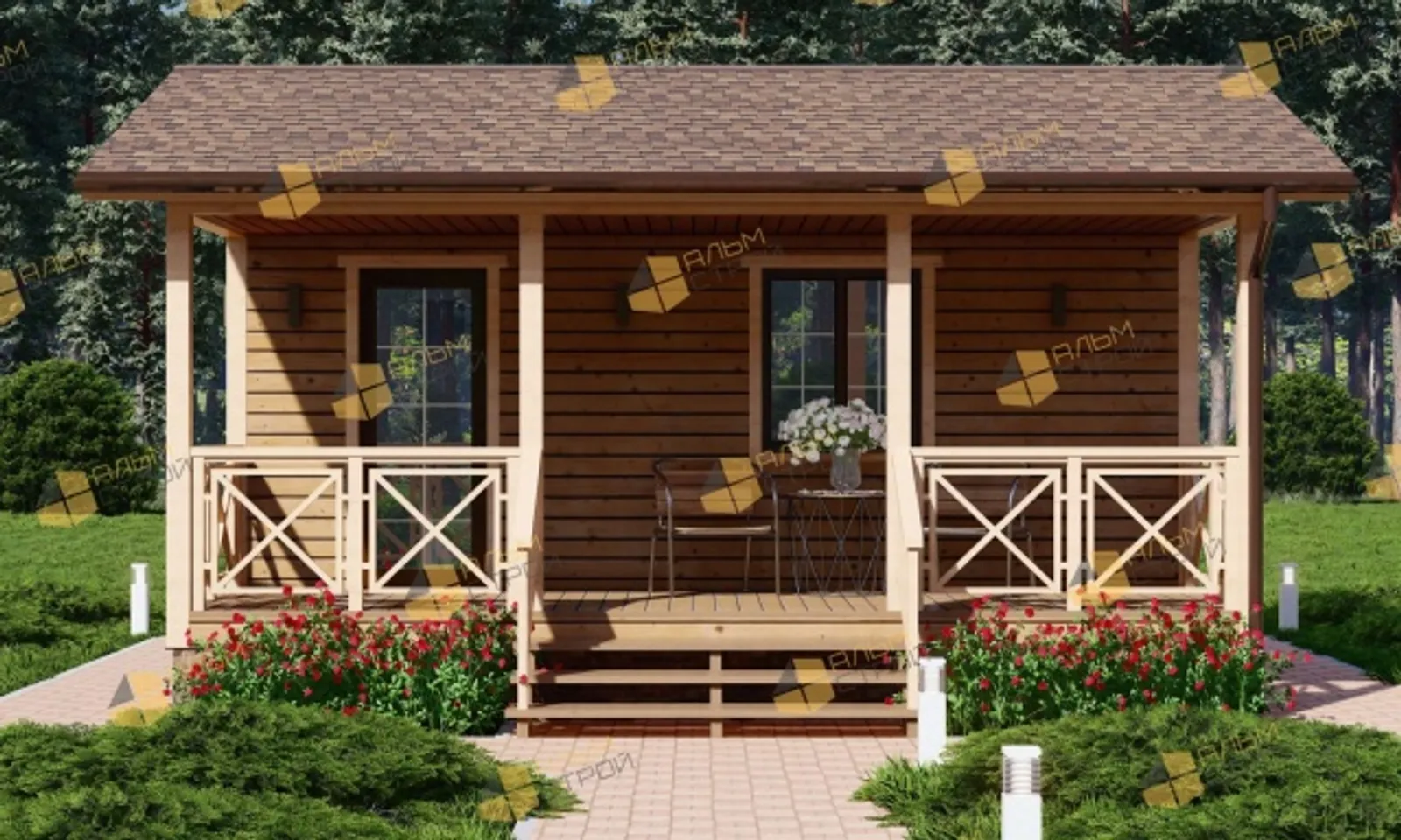 Одноэтажный дачный "Пикник"