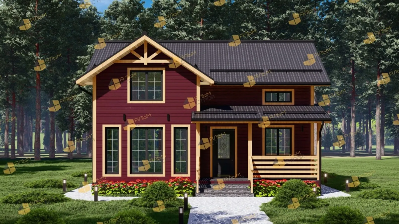 Коттедж с мансардой "Подмосковье"