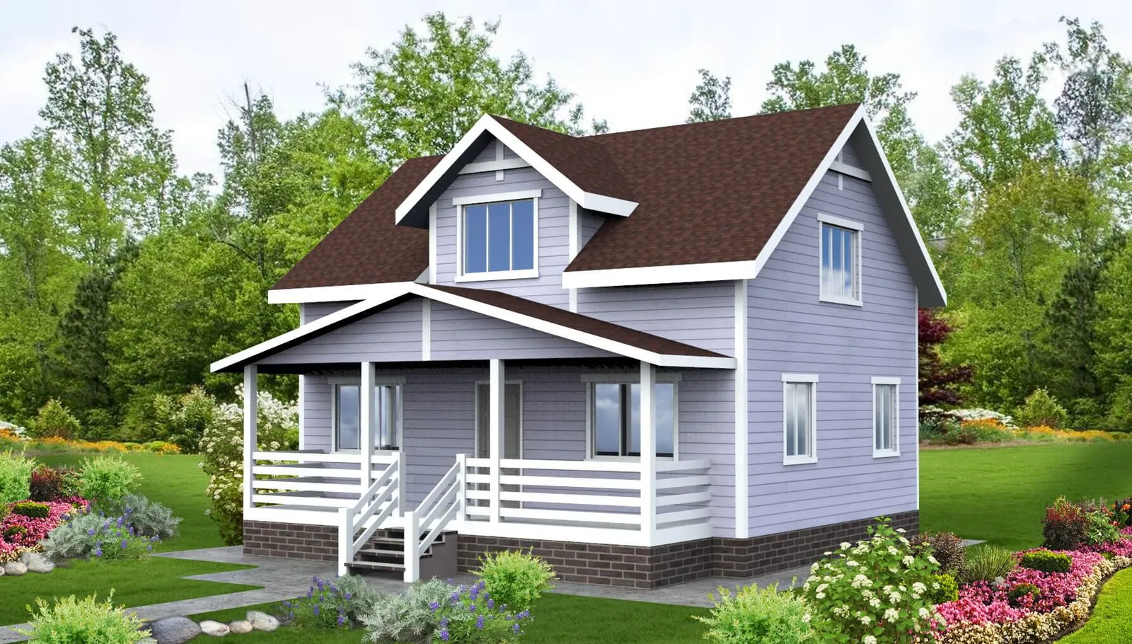 Коттедж с мансардой "Подмосковье 2"