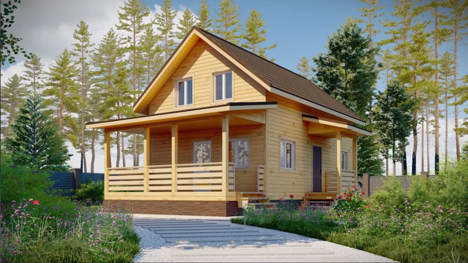 Коттедж с мансардой "Подольск"