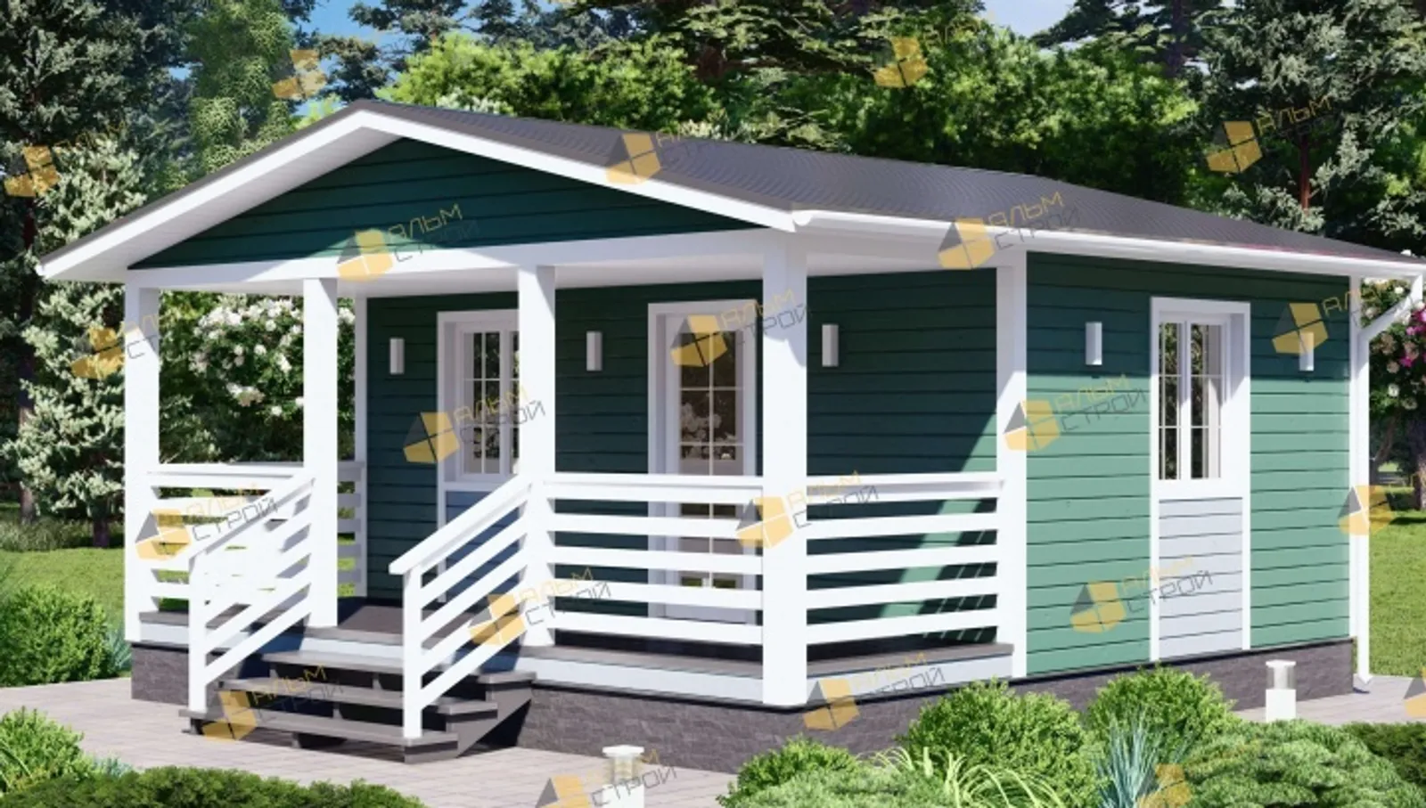 Одноэтажный дачный "Ранчо"