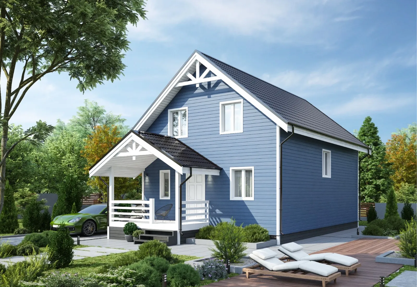 Коттедж с мансардой "Растуново 3"