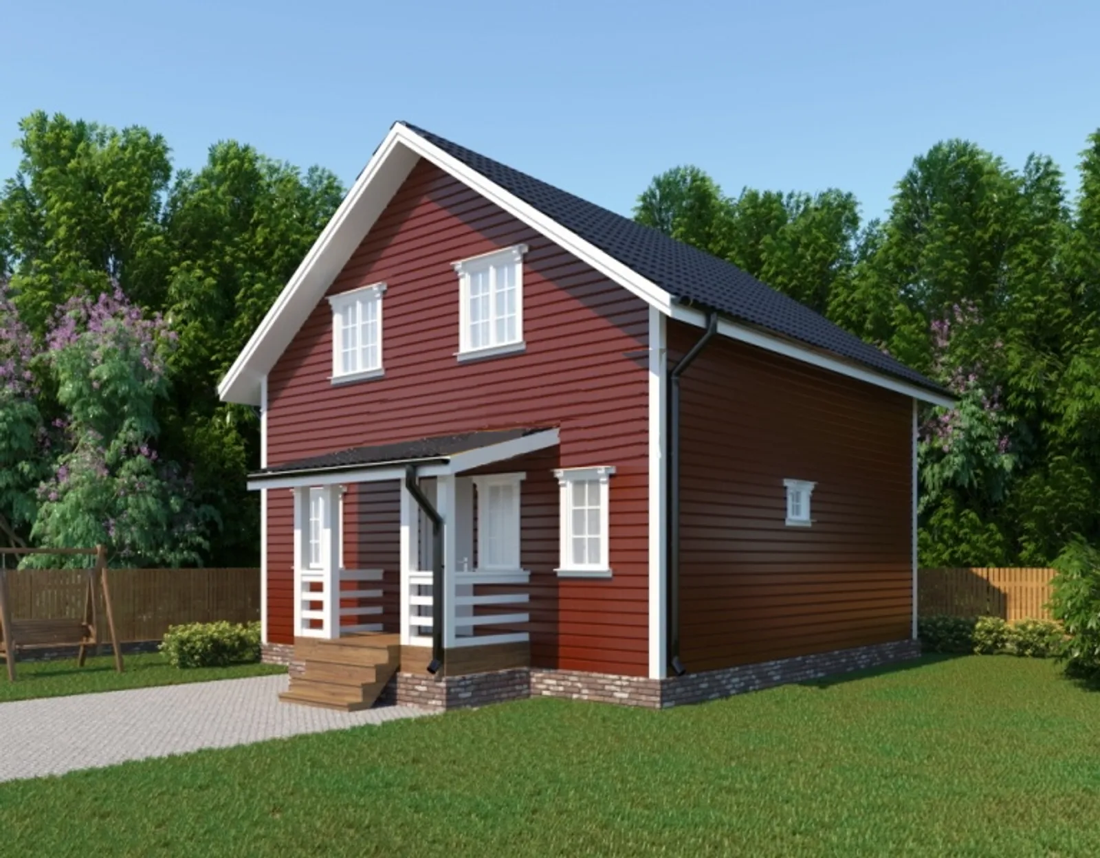 Коттедж с мансардой "Растуново"