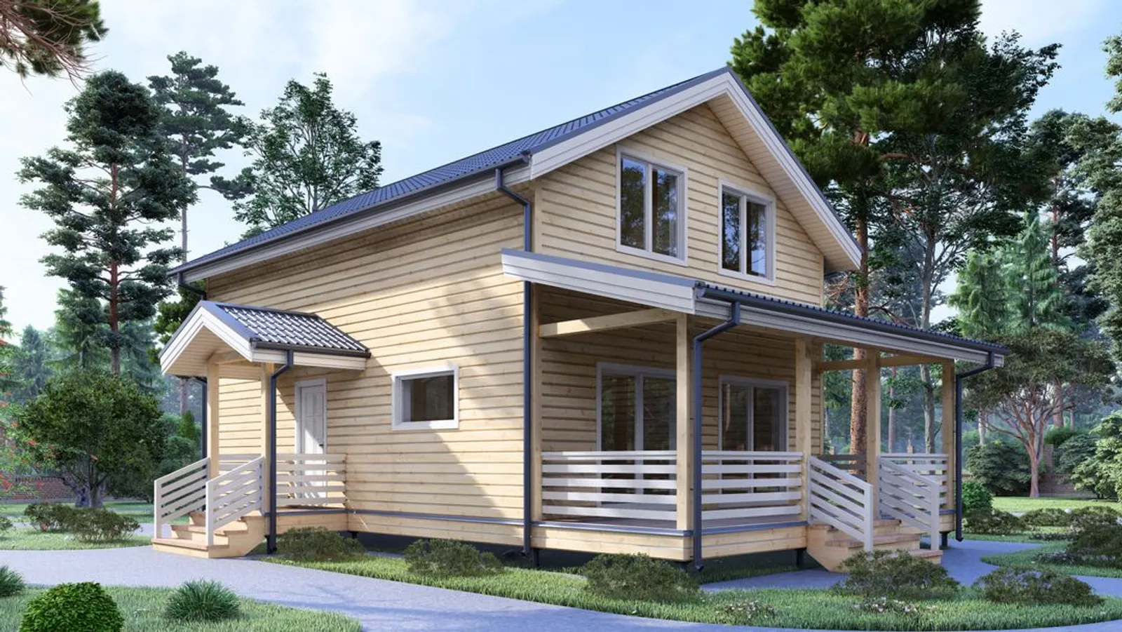 Коттедж с мансардой "Ступино"