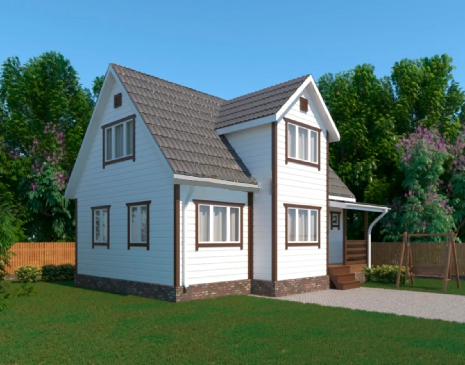 Коттедж с мансардой "Терем 2"