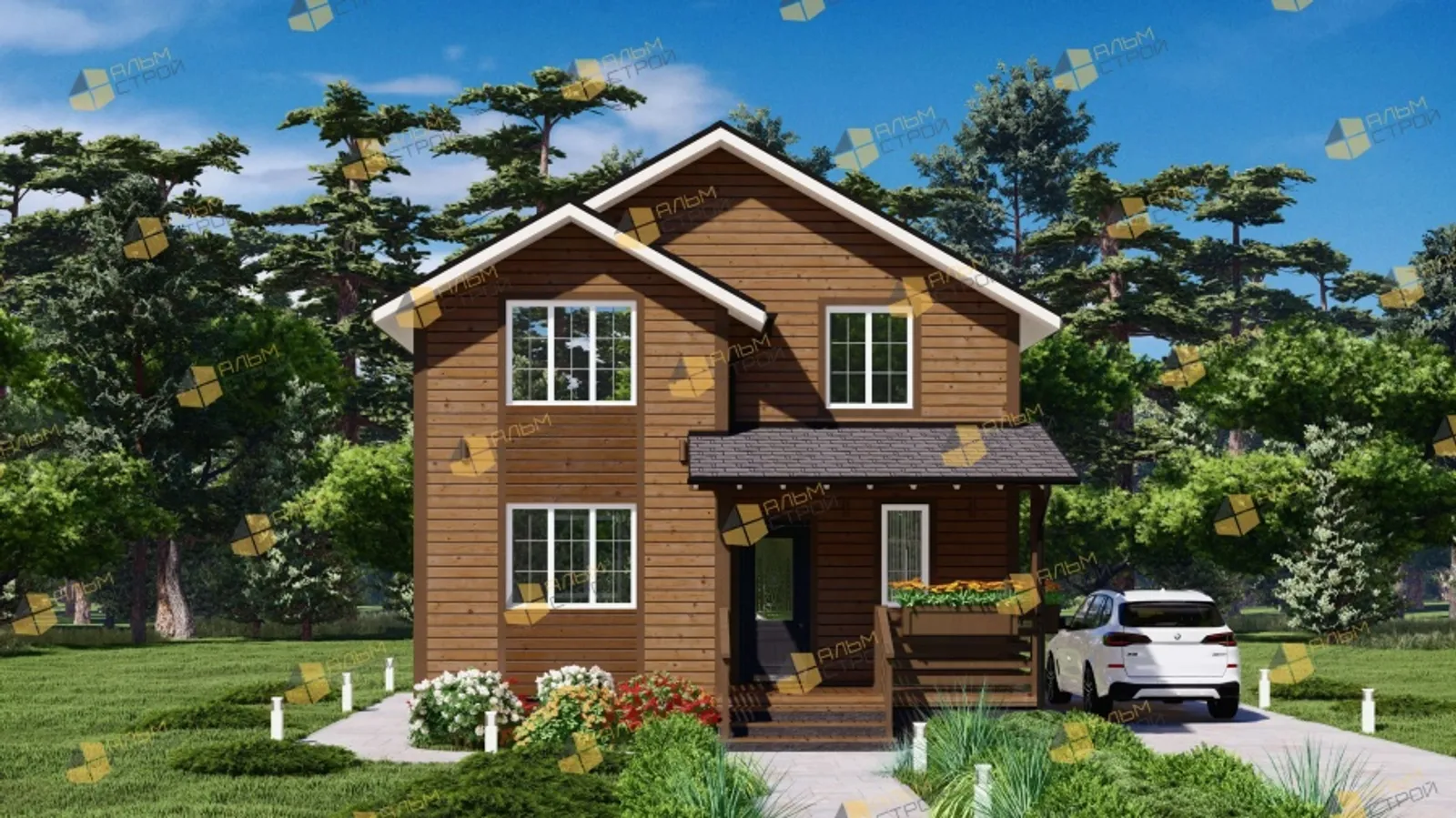 Коттедж с мансардой "Уют"