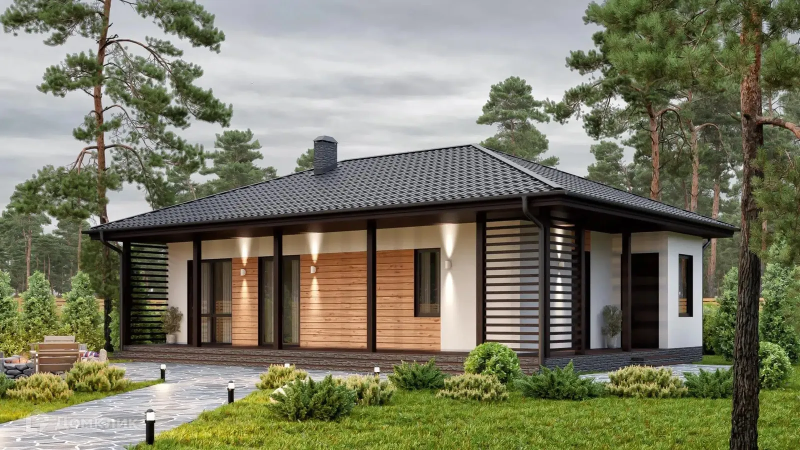 Одноэтажный коттедж "Вельск"