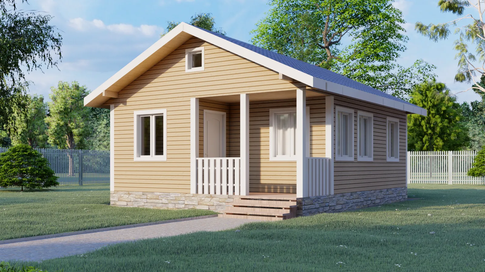 Одноэтажный дачный "Зодчий"